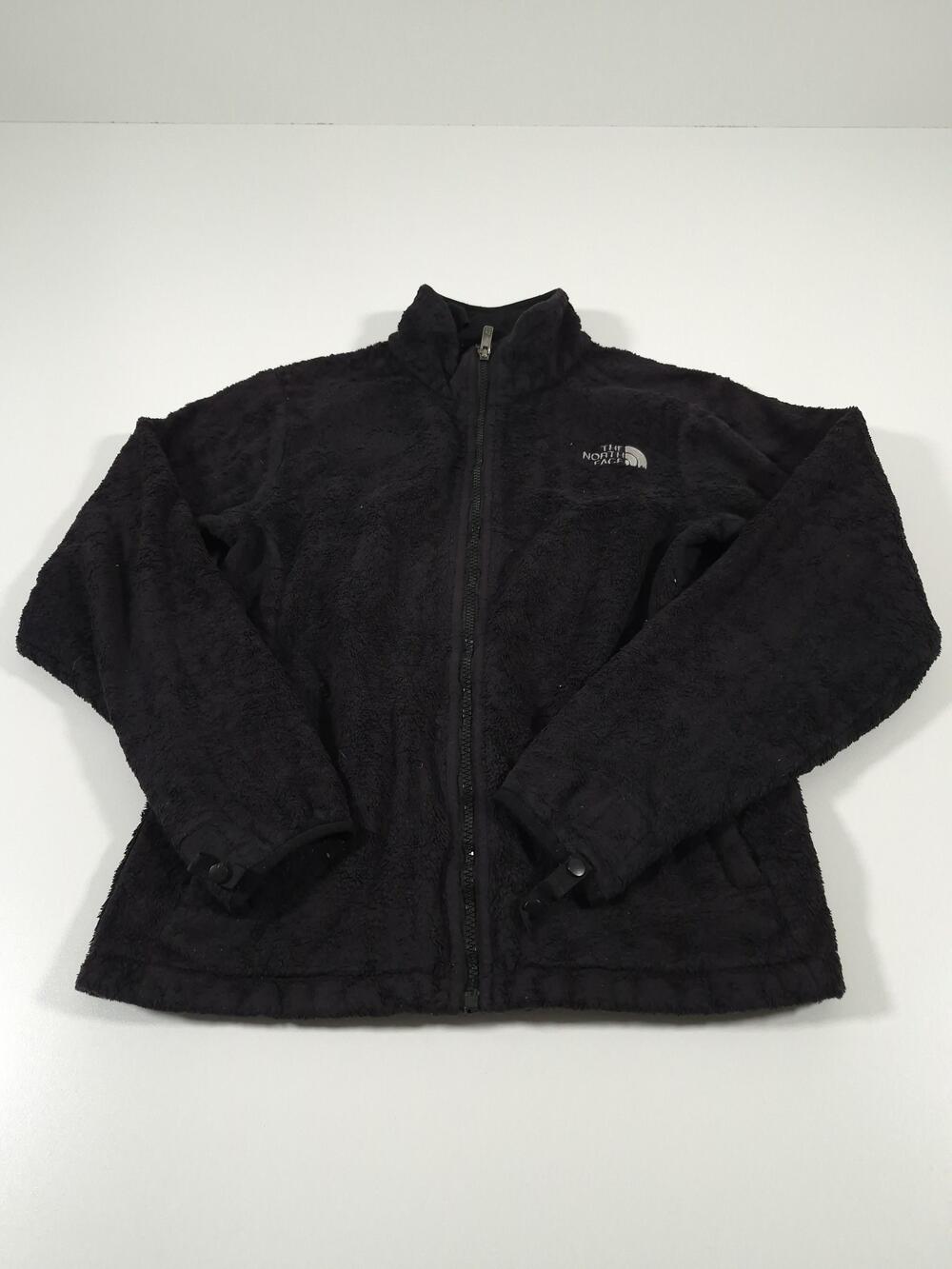 The North Face Fleece Jacket Womens Small Black Full Zip Collared Soft Warm
